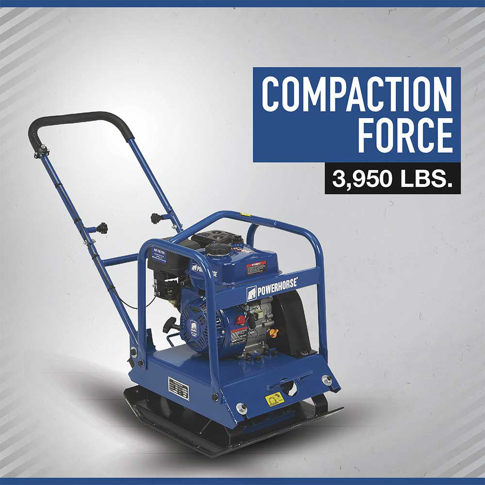 Plate Compactor | Single-Direction | 212cc Engine | 21.5" x 17.7" Plate ...