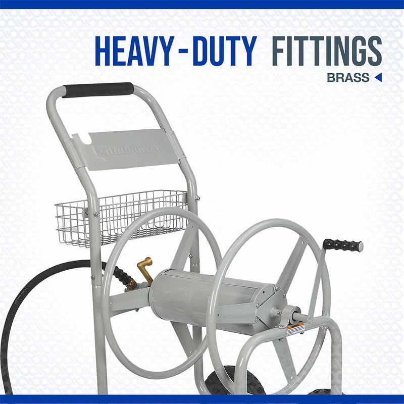 Garden Hose Reel Cart | 400 Ft Capacity | 5/8-Inch Hose | Tubular Steel Frame | Strongway