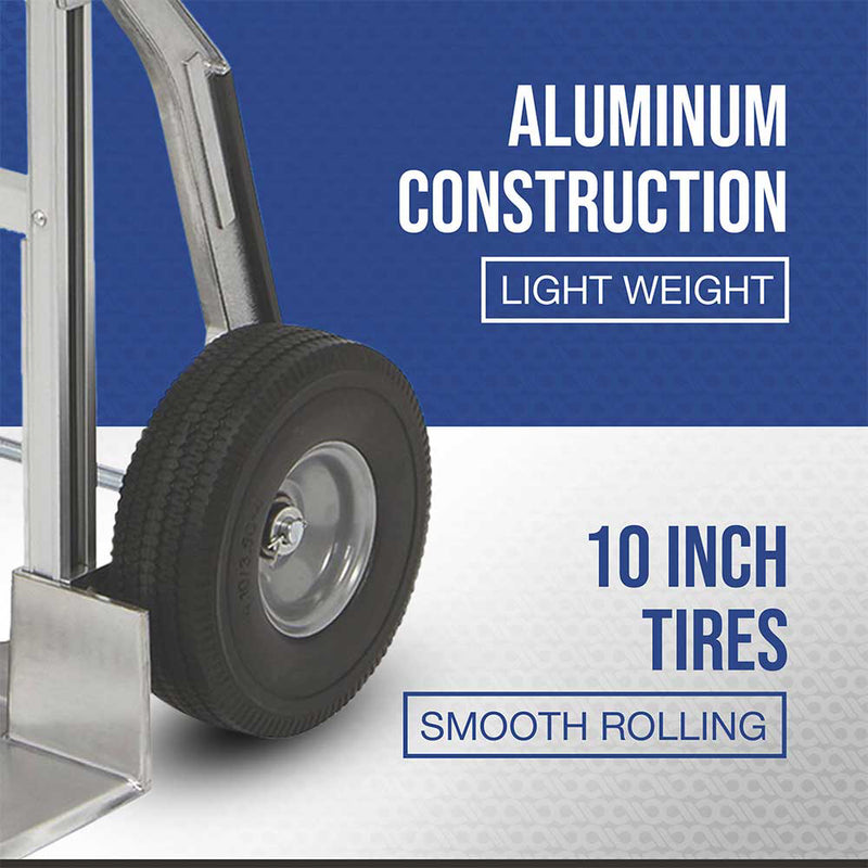 Aluminum Hand Truck with Stair Skid | 660-Lb Capacity | Professional Grade | Lightweight Construction | Strongway