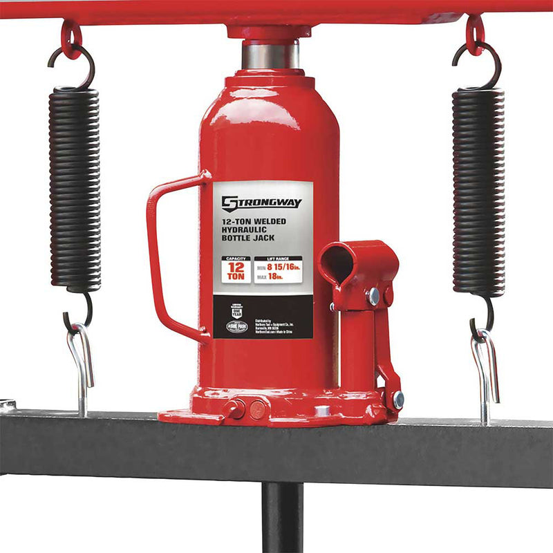 12-Ton Hydraulic Shop Press for Shop Use | H-Frame Design | High-Grade Steel | Strongway