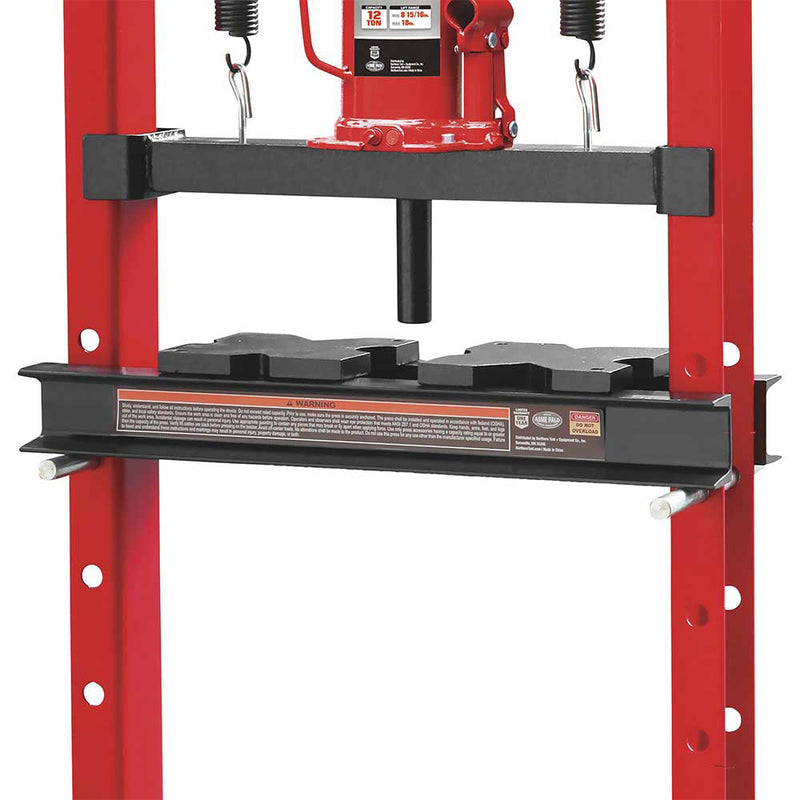 12-Ton Hydraulic Shop Press for Shop Use | H-Frame Design | High-Grade Steel | Strongway
