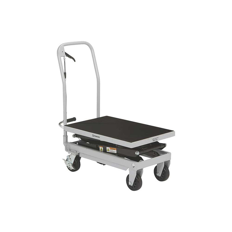 2-Speed Hydraulic Lift Table Cart | 500 lb Capacity | 50-3/4" Lift Height | Strongway