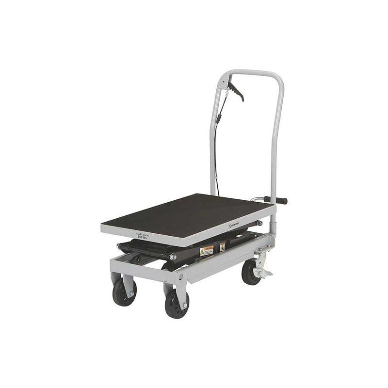 2-Speed Hydraulic Lift Table Cart | 500 lb Capacity | 50-3/4" Lift Height | Strongway