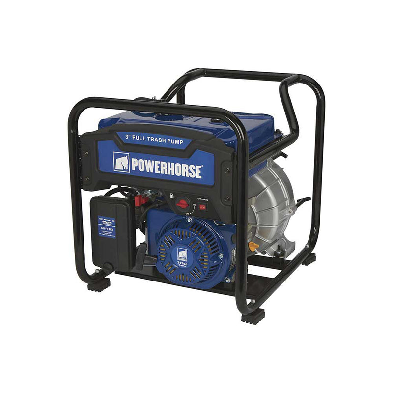 3 In. Trash Pump | Industrial Applications | 197 GPM | 212cc OHV Engine | Extended Run | Powerhorse