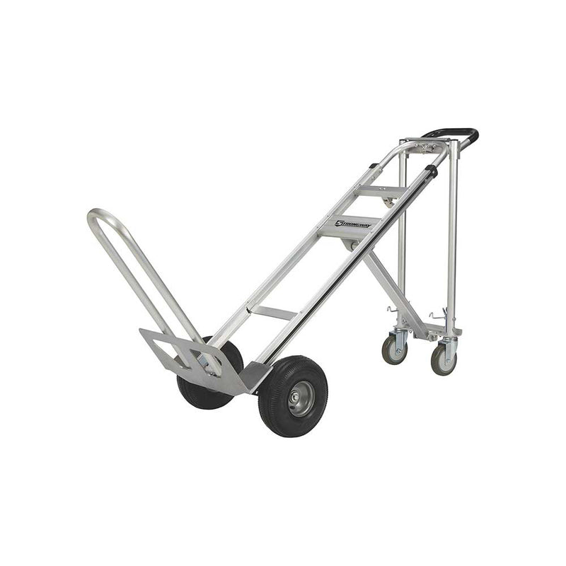 3-in-1 Aluminum Hand Truck for Material Handling | 550-770 Lb Capacity | Convertible Design | Lightweight Construction | Strongway