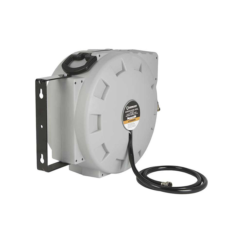 Retractable Garden Hose Reel for Property Maintenance | 5/8 In. x 80 Ft. | Wall Mount | Spring-Wind System | Strongway