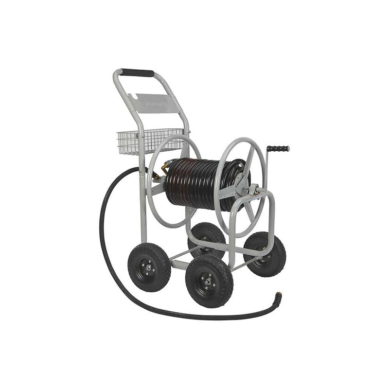 Garden Hose Reel Cart | 400 Ft Capacity | 5/8-Inch Hose | Tubular Steel Frame | Strongway