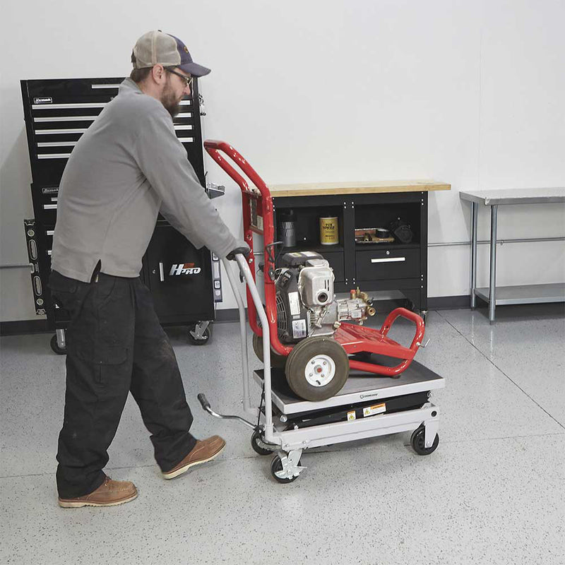 2-Speed Hydraulic Lift Table Cart | 500 lb Capacity | 50-3/4" Lift Height | Strongway