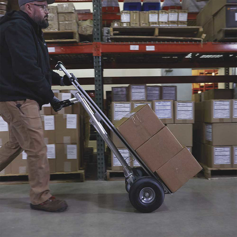 3-in-1 Aluminum Hand Truck for Material Handling | 550-770 Lb Capacity | Convertible Design | Lightweight Construction | Strongway