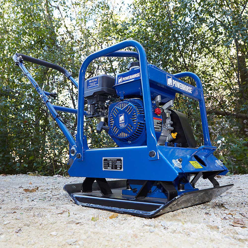 Plate Compactor | Single-Direction | 212cc Engine | 21.5" x 17.7" Plate | Powerhorse