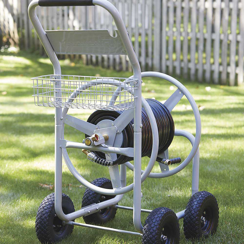 Garden Hose Reel Cart | 400 Ft Capacity | 5/8-Inch Hose | Tubular Steel Frame | Strongway