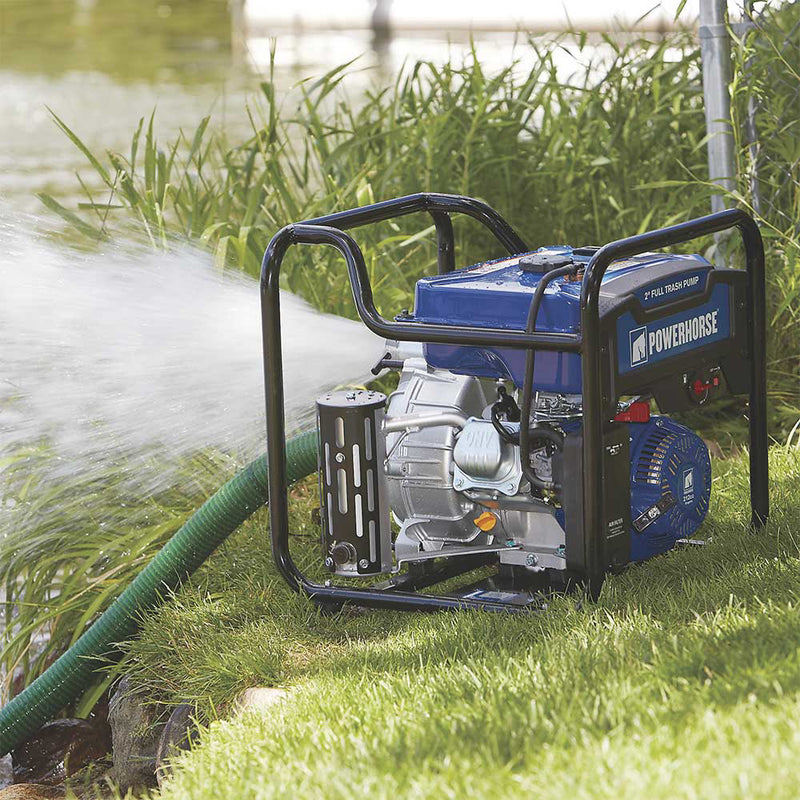 2 In. Trash Pump for Construction Applications | 183 GPM | 212cc OHV Engine | Extended Run | Powerhorse