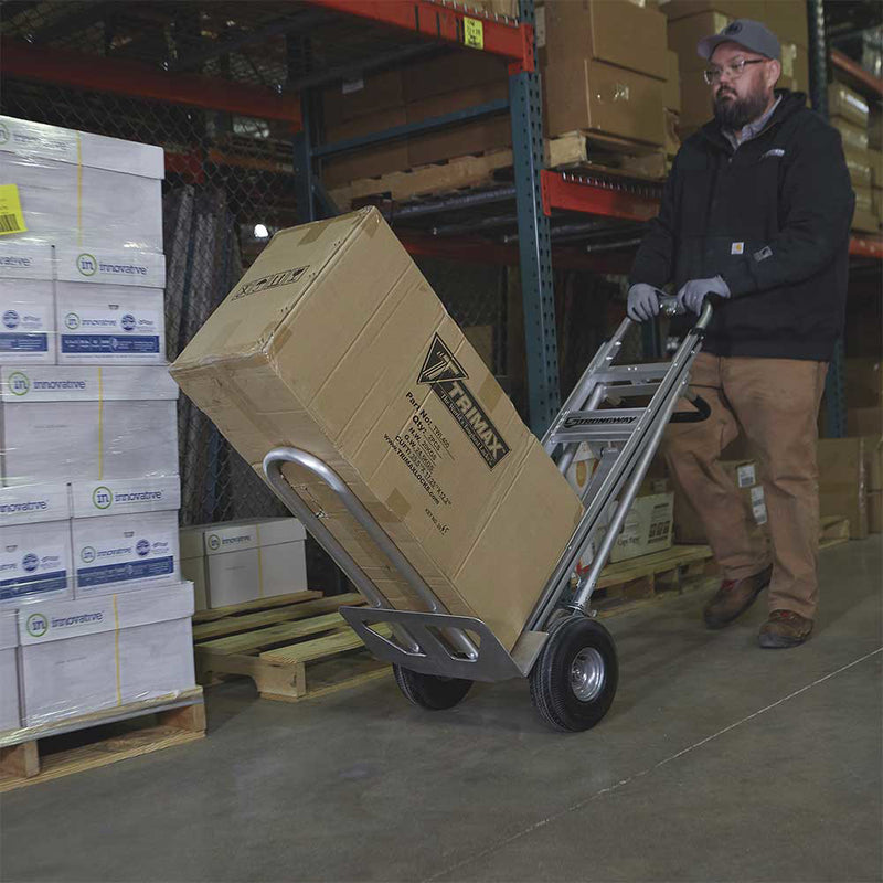3-in-1 Aluminum Hand Truck for Material Handling | 550-770 Lb Capacity | Convertible Design | Lightweight Construction | Strongway