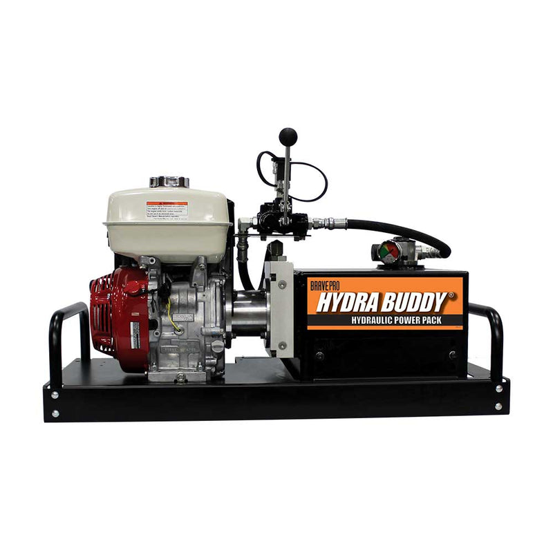 BravePro Hydra Buddy Electric Start Honda Remote Hydraulic Power Pack for Construction Equipment | 5.5 GPM | 2000 PSI | Brave