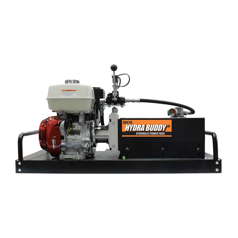 BravePro Hydra Buddy Electric Start Remote Hydraulic Power Pack for Construction Equipment | 7 GPM | 2000 PSI | Brave
