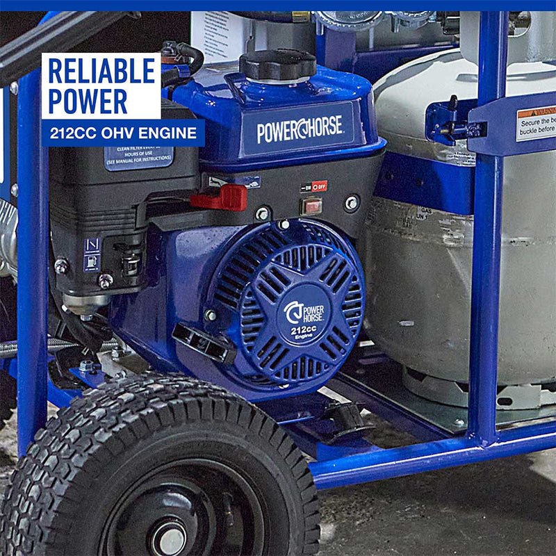 Hot Water Pressure Washer | Propane Powered Burner | 3,600 PSI | 2.6 GPM | 150°F Max | Powerhorse
