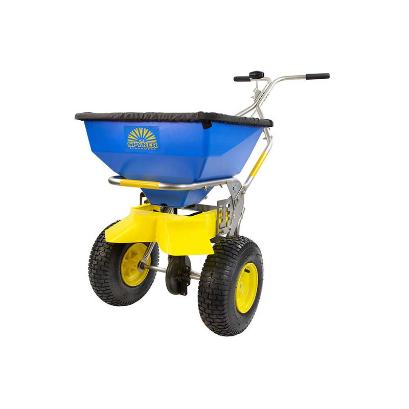 Push Drop Spreader | Walk Behind Style | 50-Lb Capacity | 13-In Wheels | Stainless Steel | Spyker
