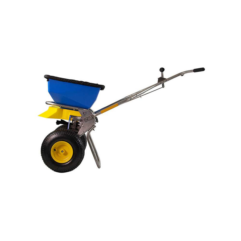 Push Drop Spreader | Walk Behind Style | 50-Lb Capacity | 13-In Wheels | Stainless Steel | Spyker