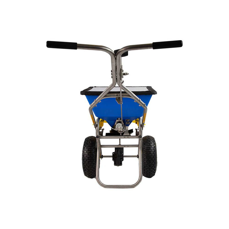 Push Drop Spreader | Walk Behind Style | 50-Lb Capacity | 13-In Wheels | Stainless Steel | Spyker