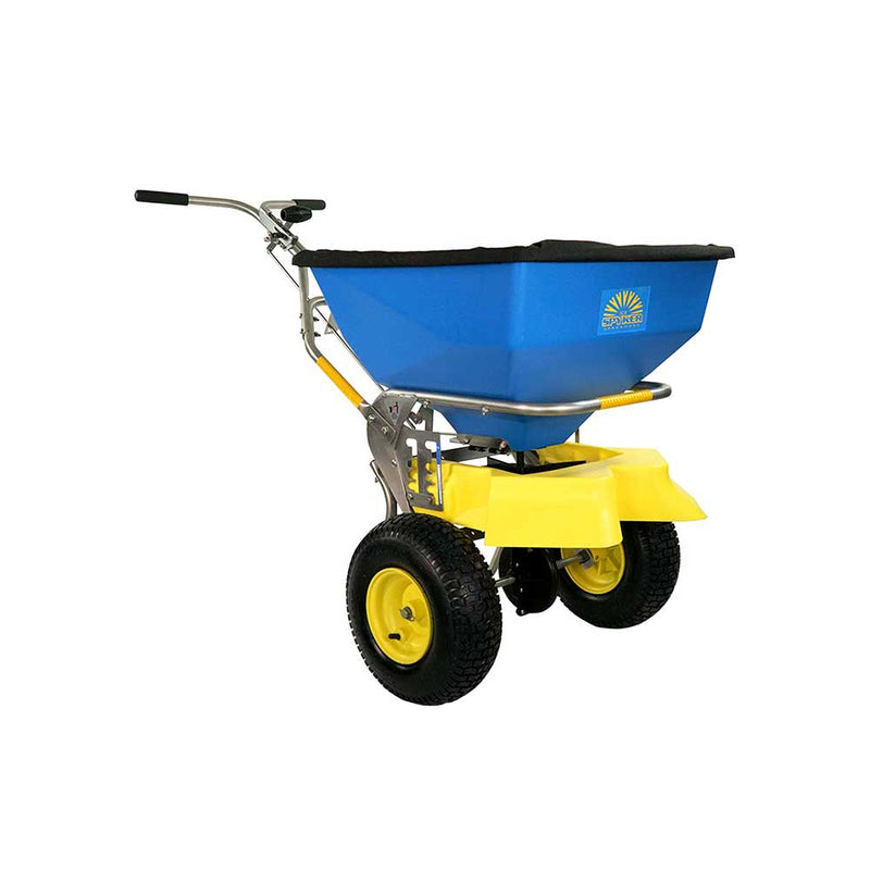100-Lb Push Drop Spreader | Salt Spreader | Walk Behind | Stainless Steel | Spyker