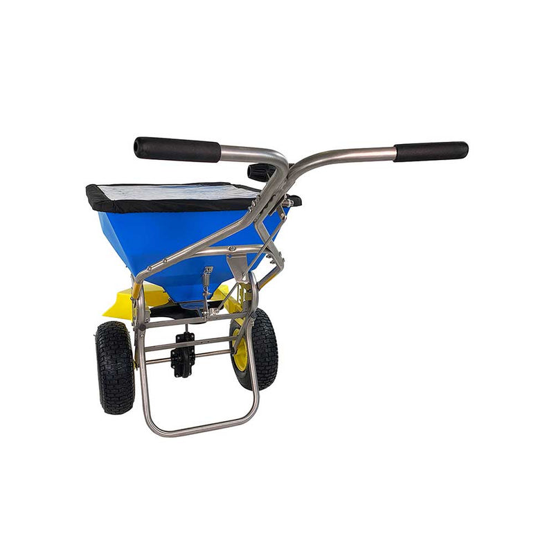 100-Lb Push Drop Spreader | Salt Spreader | Walk Behind | Stainless Steel | Spyker