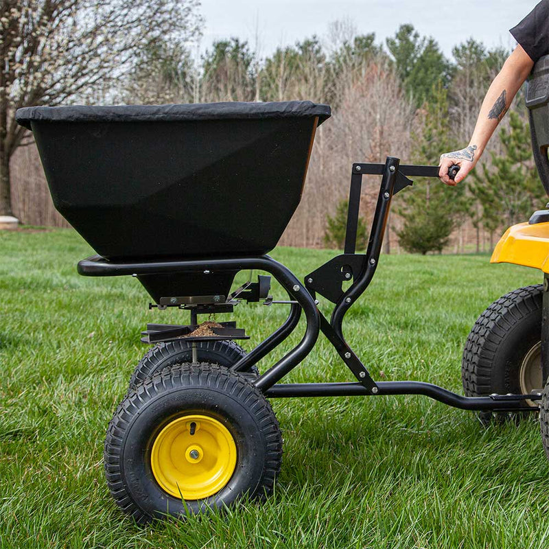 Tow-Behind Spreader for ATV | 200-Lb Capacity | Commercial Grade | Powder Coated | Spyker