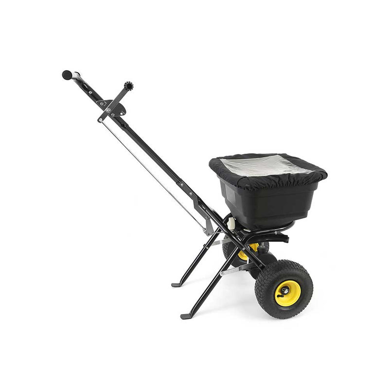 Walk Behind Push Spreader  | 50 Lb Capacity | Powder Coated | Thick Polypropylene Hopper | Spyker