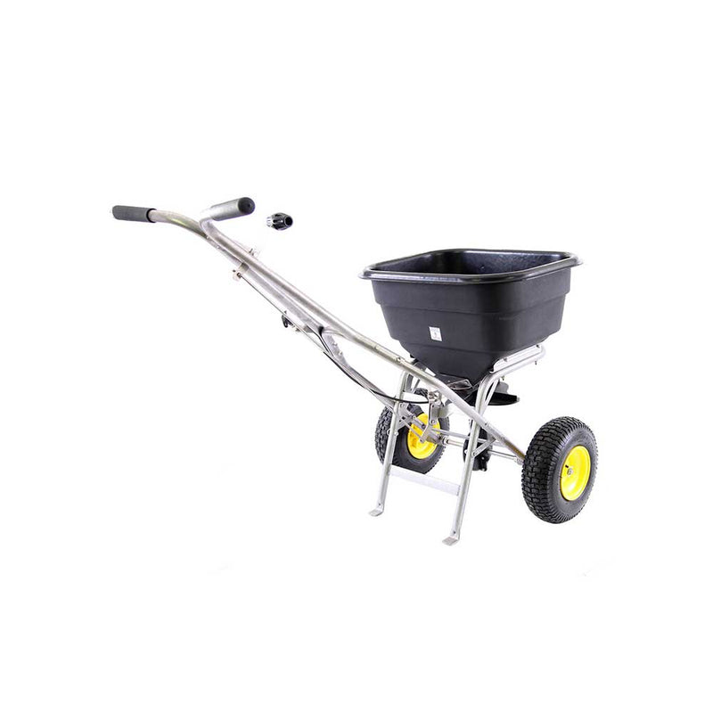 Push Drop Spreader | 120 lb Capacity | Stainless Steel | AccuWay Technology | Spyker