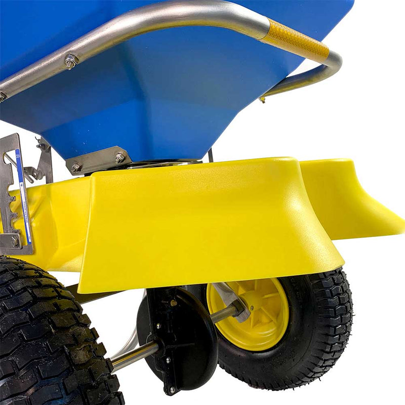 100-Lb Push Drop Spreader | Salt Spreader | Walk Behind | Stainless Steel | Spyker