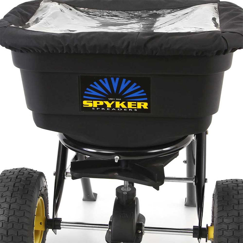 Walk Behind Push Spreader  | 50 Lb Capacity | Powder Coated | Thick Polypropylene Hopper | Spyker
