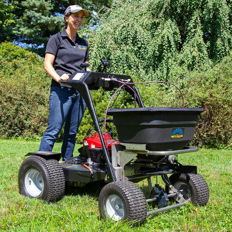 Ride-On Spreader | 120-Lb Capacity | Honda GXV160 Engine | Large Properties | Spyker