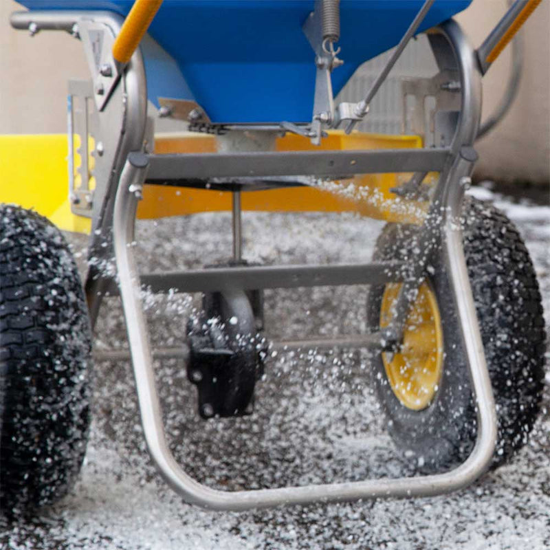 100-Lb Push Drop Spreader | Salt Spreader | Walk Behind | Stainless Steel | Spyker