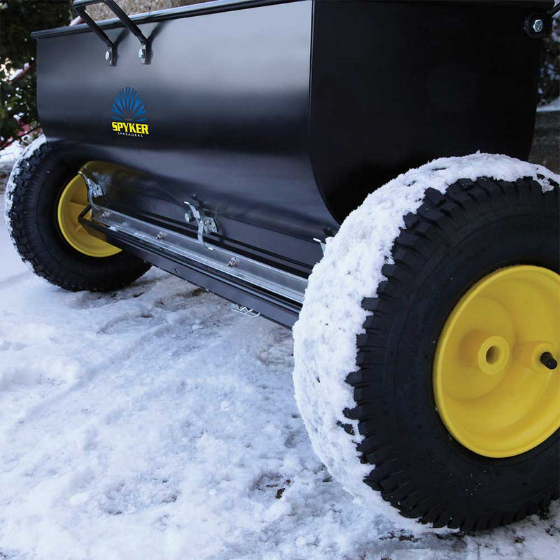 120-Lb. Push Drop Spreader | Walk Behind Style | Dual Hopper Design | Powder Coated | Commercial Grade | Spyker
