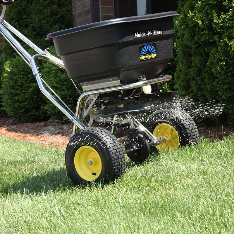 Push Drop Spreader | 120 lb Capacity | Stainless Steel | AccuWay Technology | Spyker