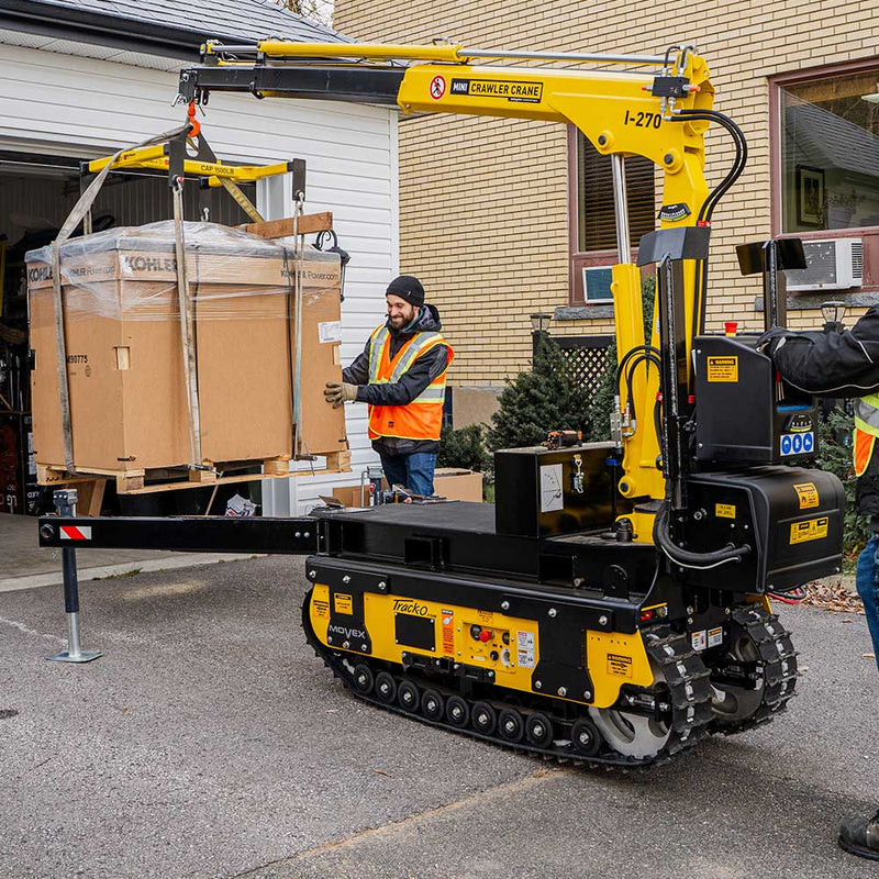 Mini Crawler Crane for Construction | 30-In. Wide | Up to 16.5-Ft. Reach | All-Terrain Mobility | Movex