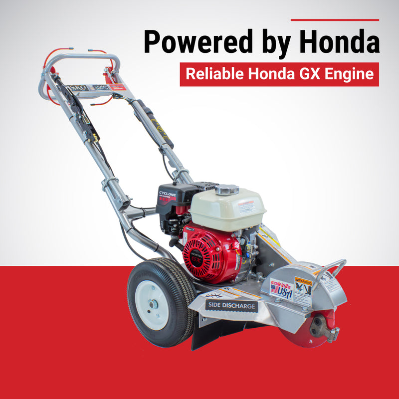 Walk Behind Mini Stump Grinder | 12" Capacity | 6 HP Honda GX200 | 150 lb Portable | Dosko