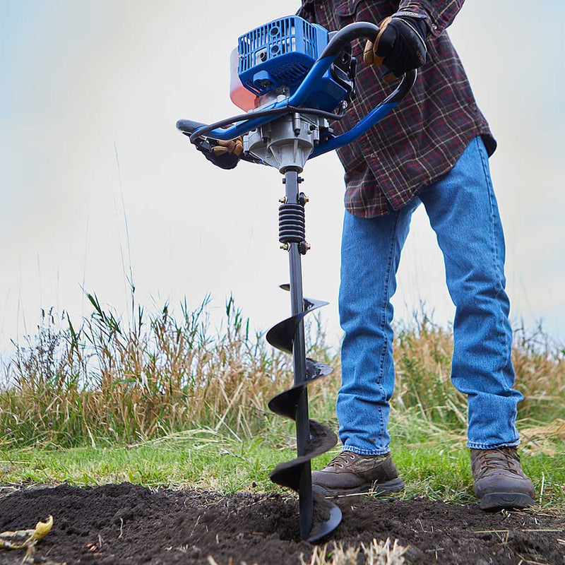 Earth Auger for Hand Operation | 8-Inch Bit | 52CC Two-Stroke Engine | Powerhorse