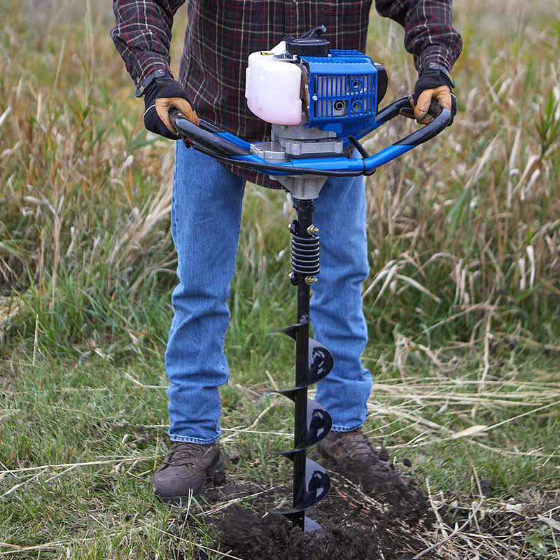 Earth Auger for Hand Operation | 8-Inch Bit | 52CC Two-Stroke Engine | Powerhorse