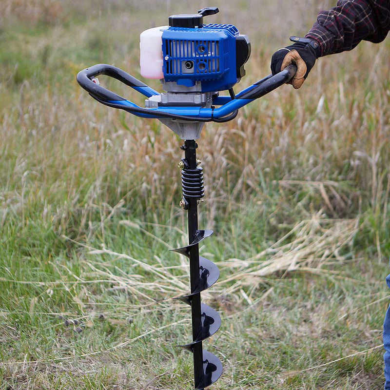 Earth Auger for Hand Operation | 8-Inch Bit | 52CC Two-Stroke Engine | Powerhorse