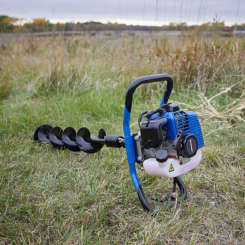 Earth Auger for Hand Operation | 8-Inch Bit | 52CC Two-Stroke Engine | Powerhorse