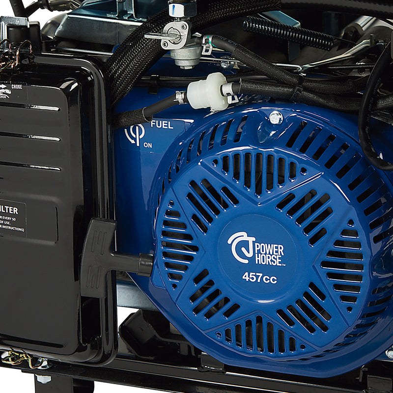 Tri-Fuel Generator for Contractors | 12,500 Surge Watts | Electric Start | Gasoline, Propane & Natural Gas | Powerhorse