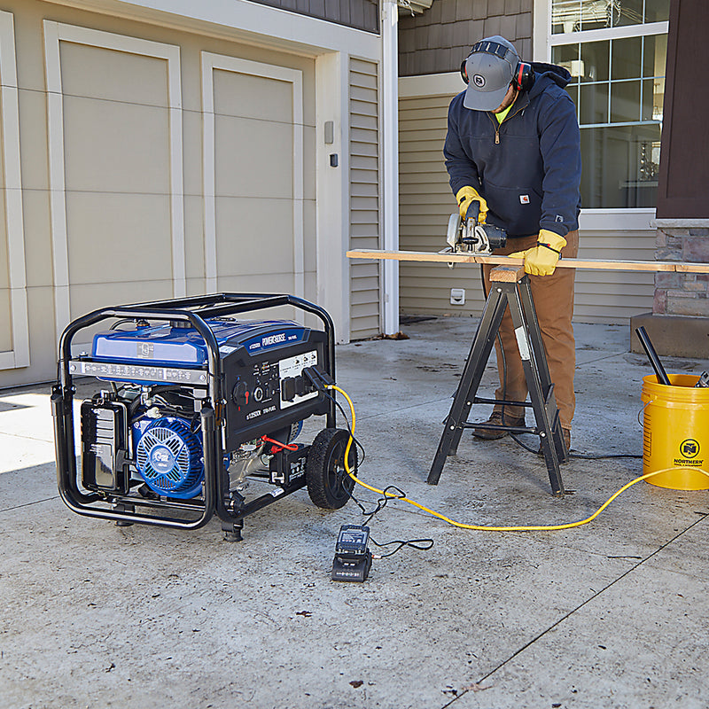Tri-Fuel Generator for Contractors | 12,500 Surge Watts | Electric Start | Gasoline, Propane & Natural Gas | Powerhorse