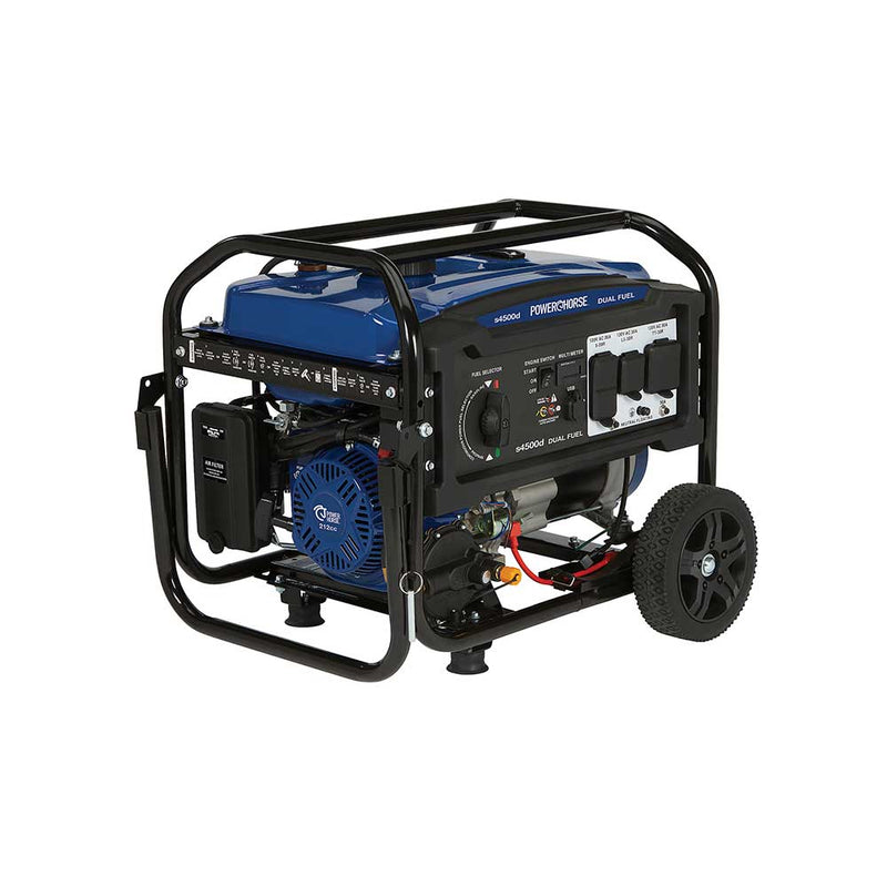Dual Fuel Portable Generator for Home Backup | 4500W Surge | 3600W Running | 212cc Engine | Powerhorse