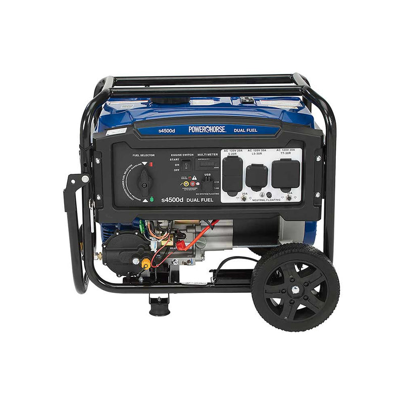 Dual Fuel Portable Generator for Home Backup | 4500W Surge | 3600W Running | 212cc Engine | Powerhorse