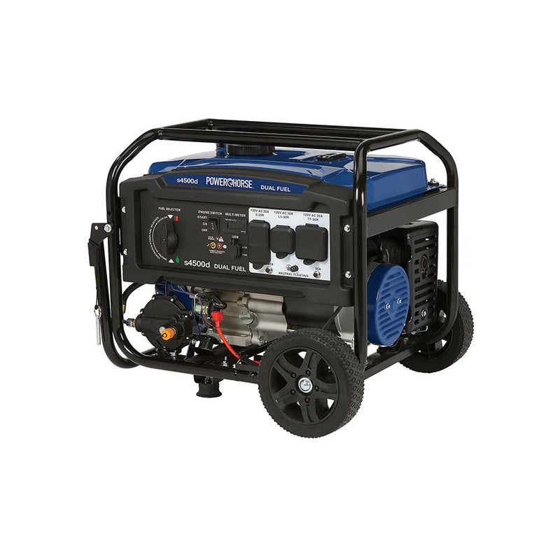 Dual Fuel Portable Generator for Home Backup | 4500W Surge | 3600W Running | 212cc Engine | Powerhorse