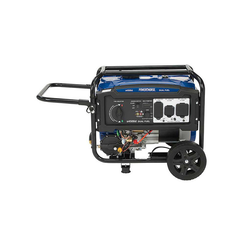 Dual Fuel Portable Generator for Home Backup | 4500W Surge | 3600W Running | 212cc Engine | Powerhorse