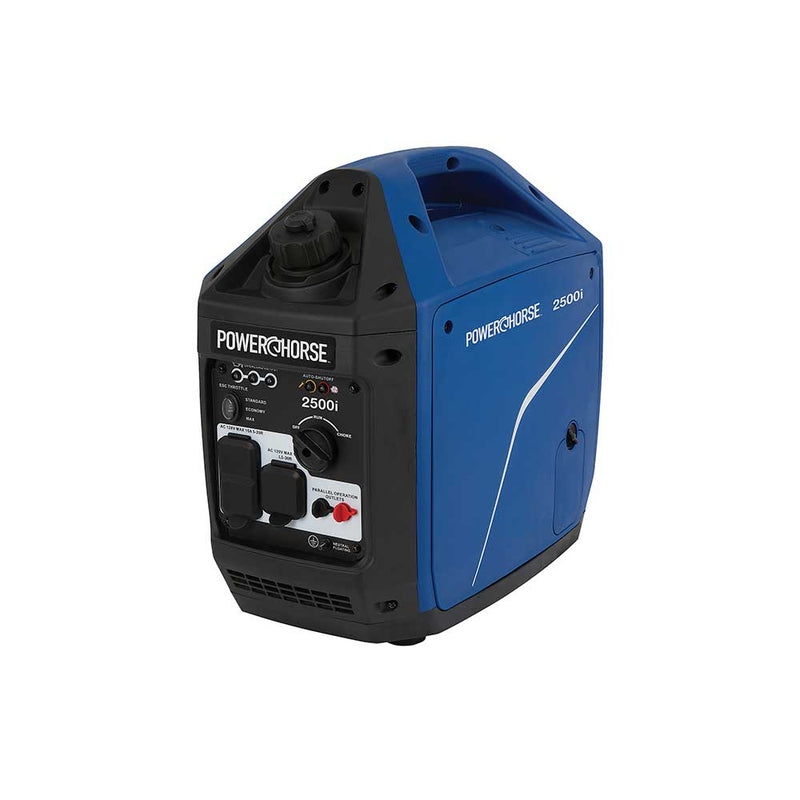 Inverter Generator | 2500 Surge Watts | 52dB Quiet | Recoil Start | Powerhorse