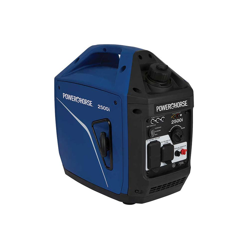 Inverter Generator | 2500 Surge Watts | 52dB Quiet | Recoil Start | Powerhorse