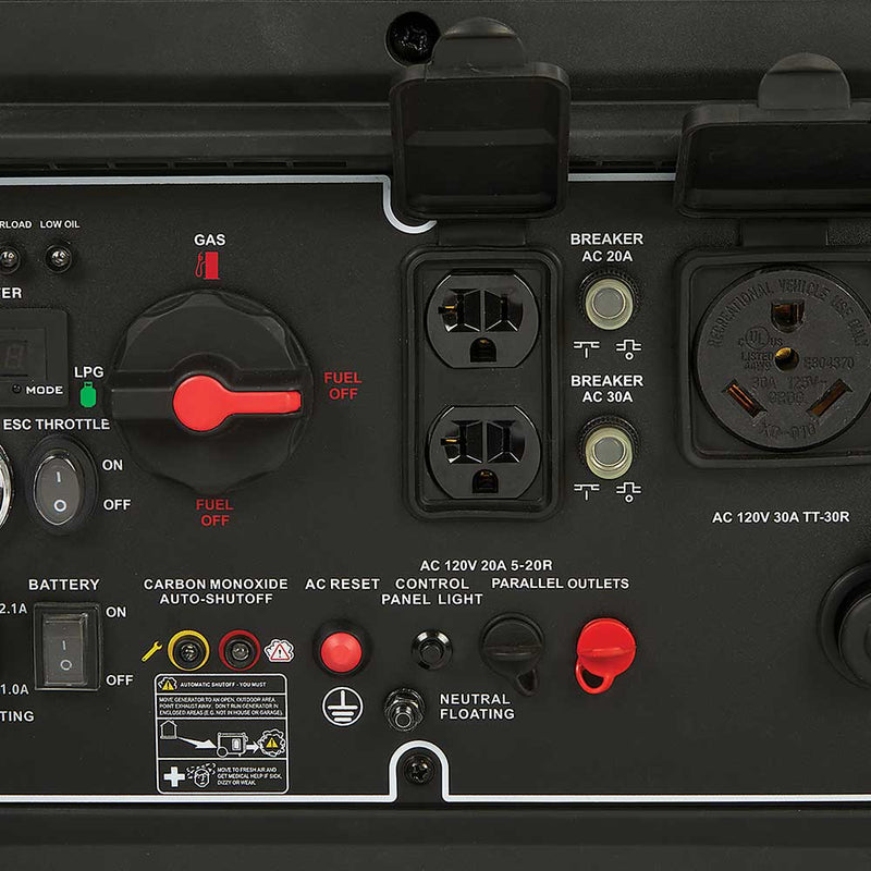 Inverter Generator | 5000W Surge | Dual Fuel | Gas and Propane | Electric Start | 224cc Engine | Powerhorse