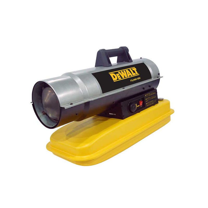Portable DEWALT Forced Air Heater| Space Heater | 75K BTU | 1750 sq ft | Kerosene Diesel | DEWALT